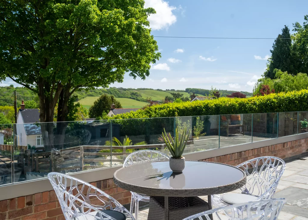 Peter Fairclough and Louisa Bruce contemporary home balcony views