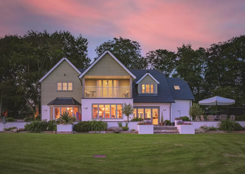 New England-Style Timber Frame House