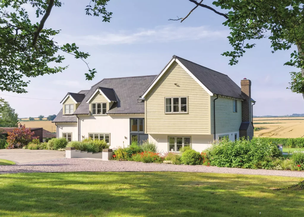 New England-Style Timber Frame House
