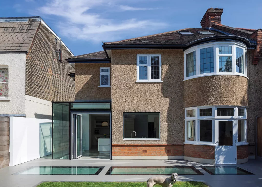 Basement extension with garden walk-on glazing