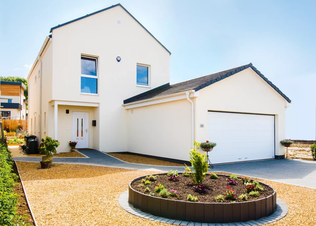 Graven Hill home front with connected garage