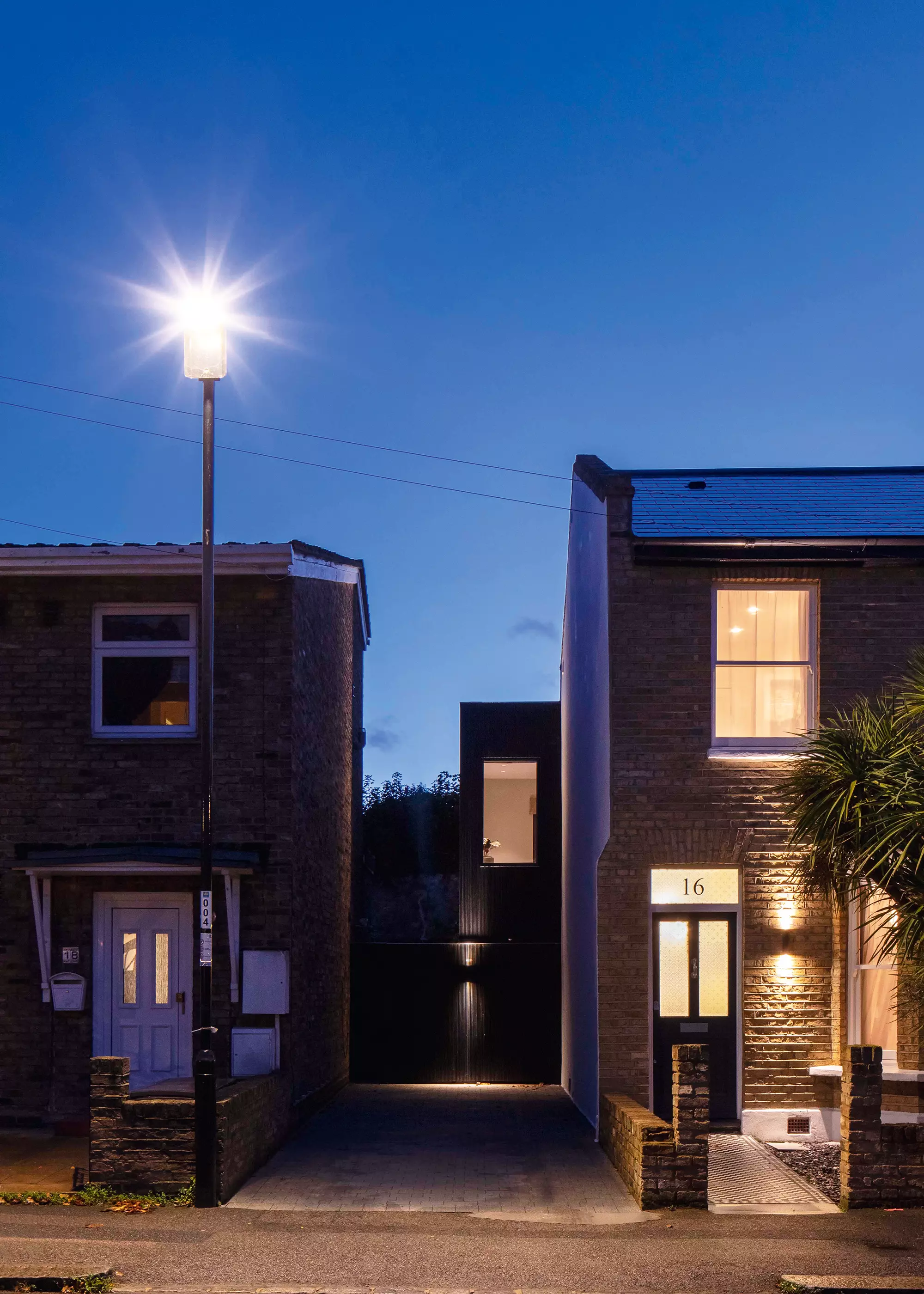 front of Victorian urban home extension