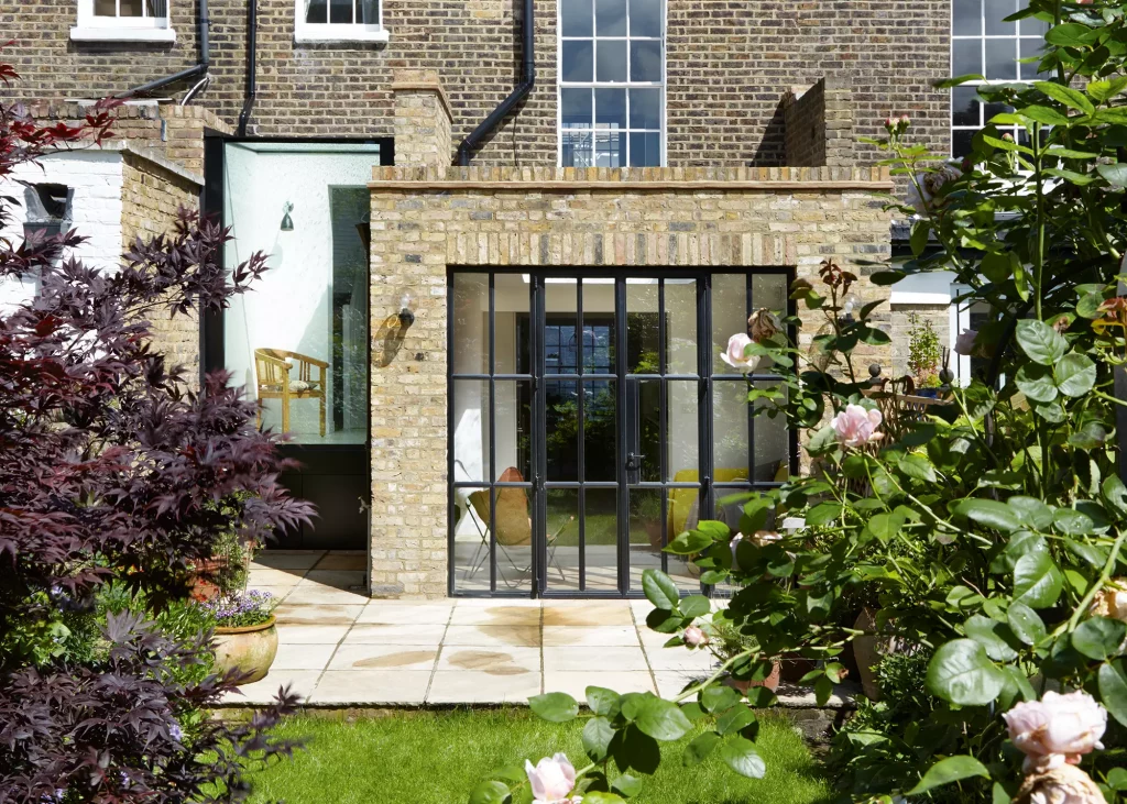 brick build extension to listed terrace in Islington