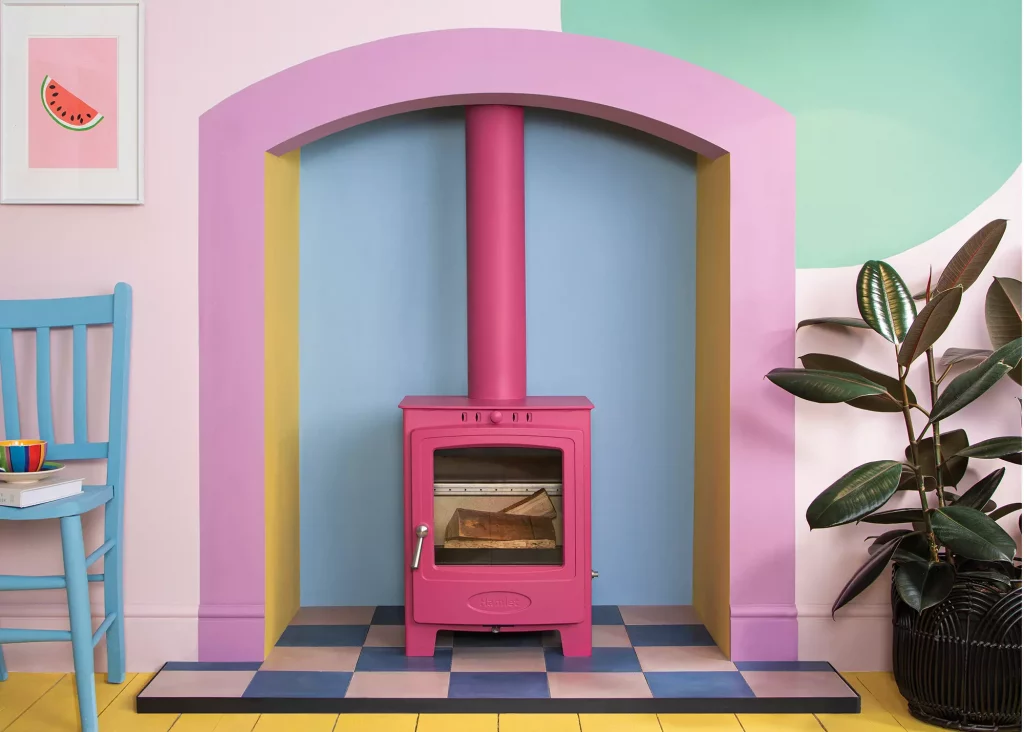 bright pink stove