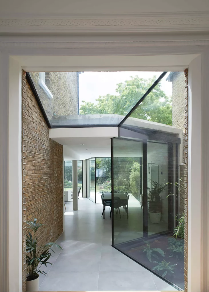 glazed link extension to a Victorian property