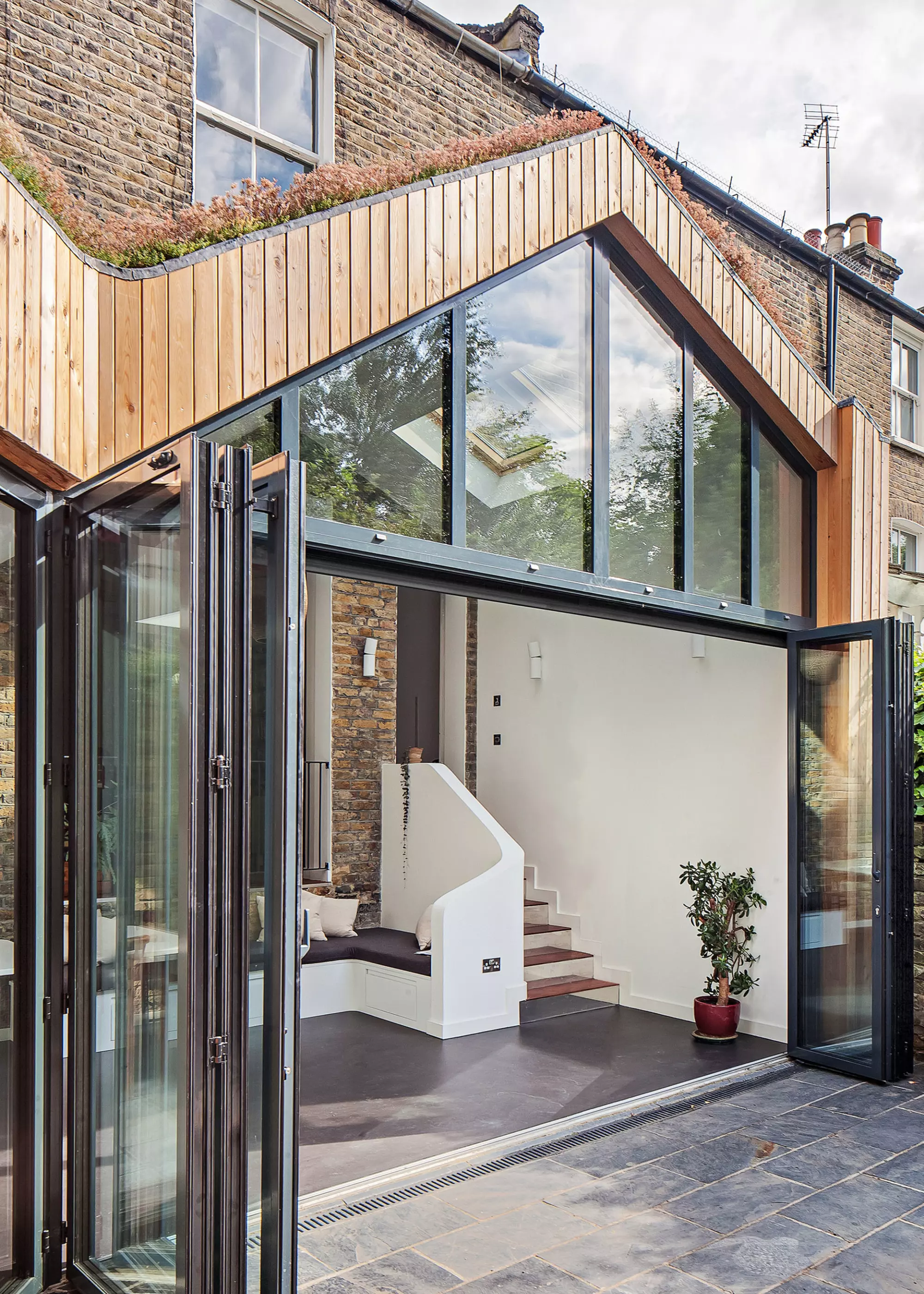 contemporary window design extension to Victorian property 
