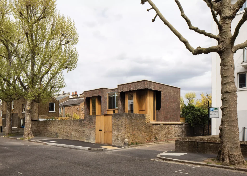 contextual self build home with timber detailing
