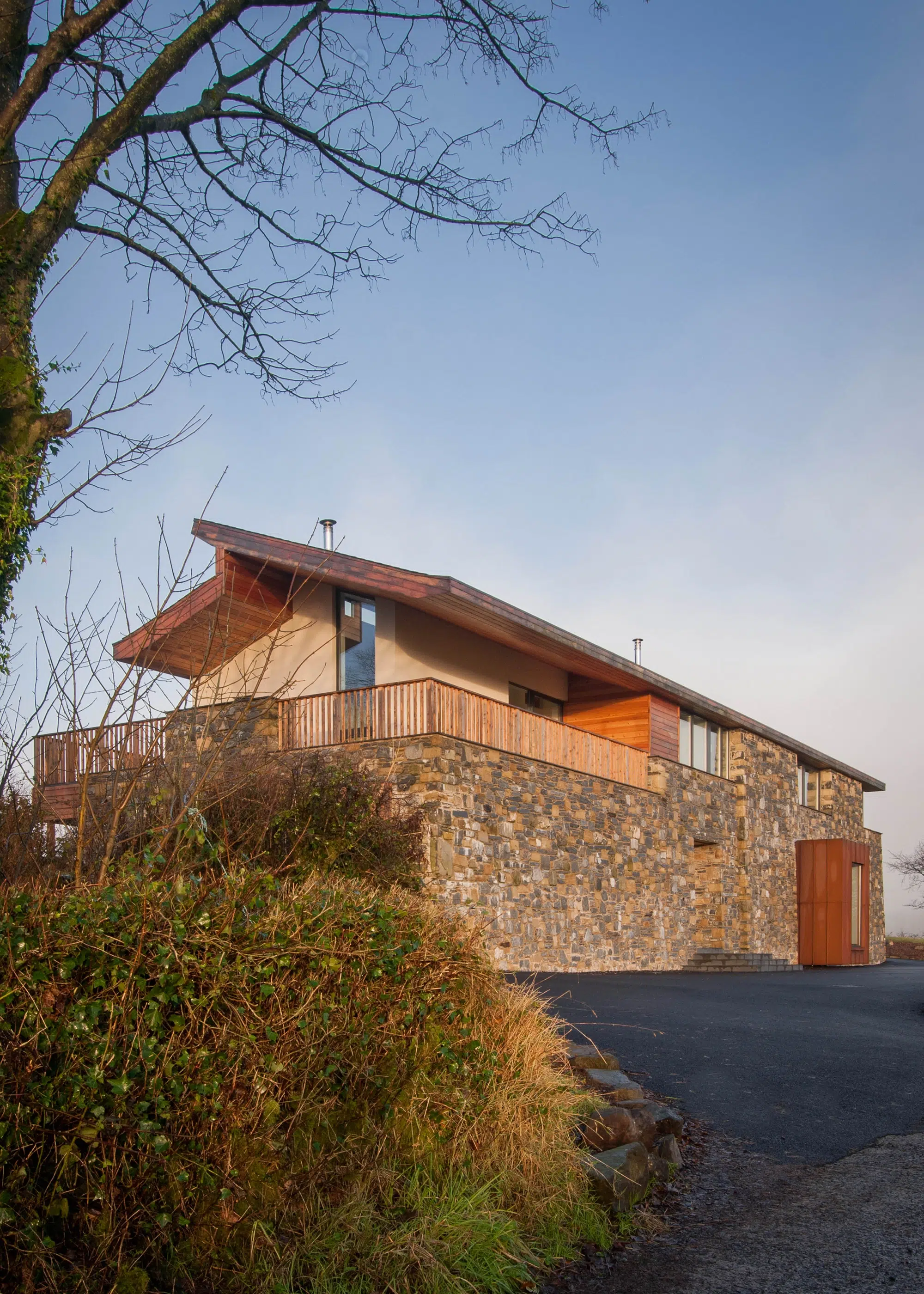 Rural self build finished with sympathetic materials