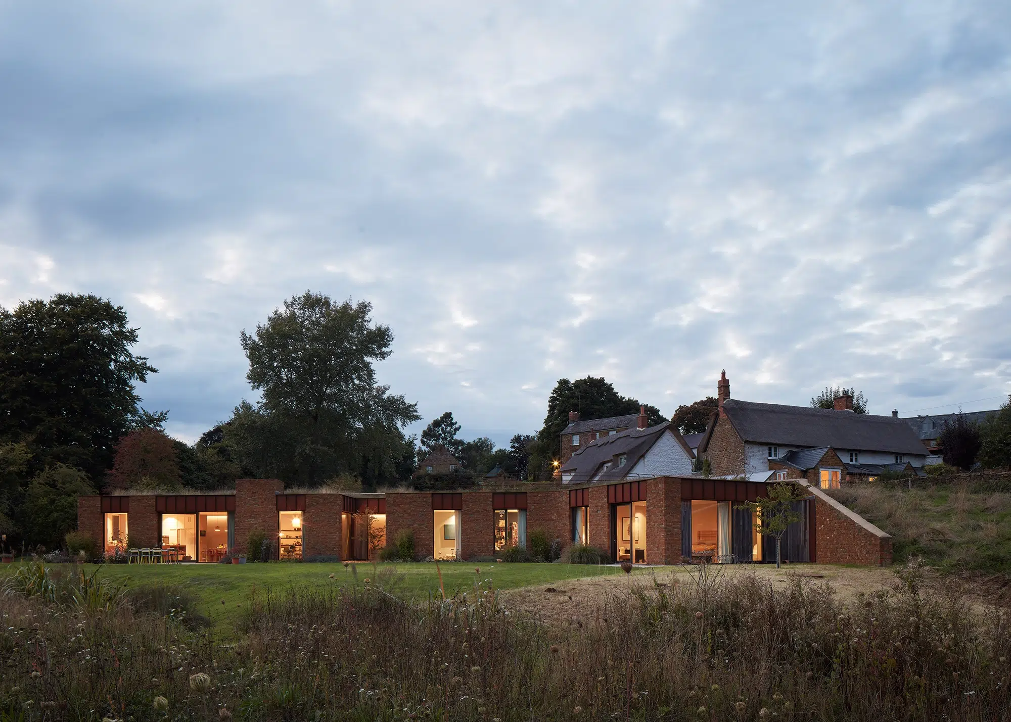 Low-energy self build home built on a hillside
