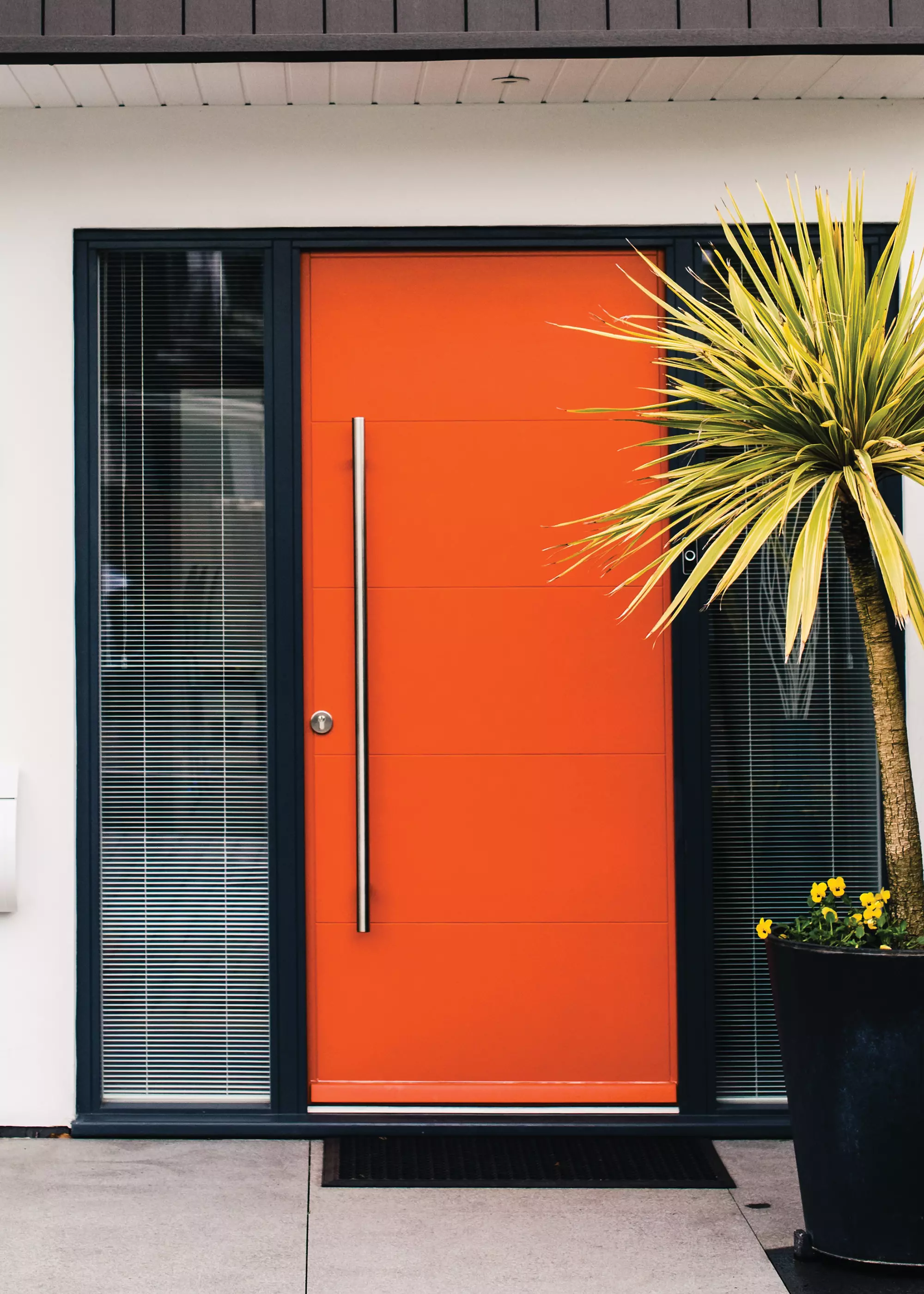Kloeber’s timber FunkyFront orange front door