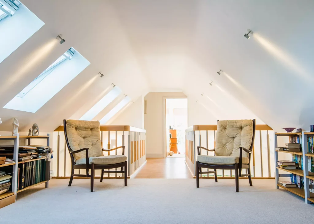 velux rooflights on pitched landing roof