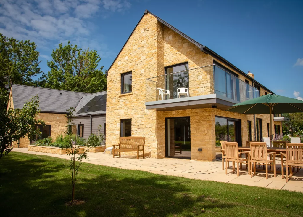 passivhaus home built with timber frame system