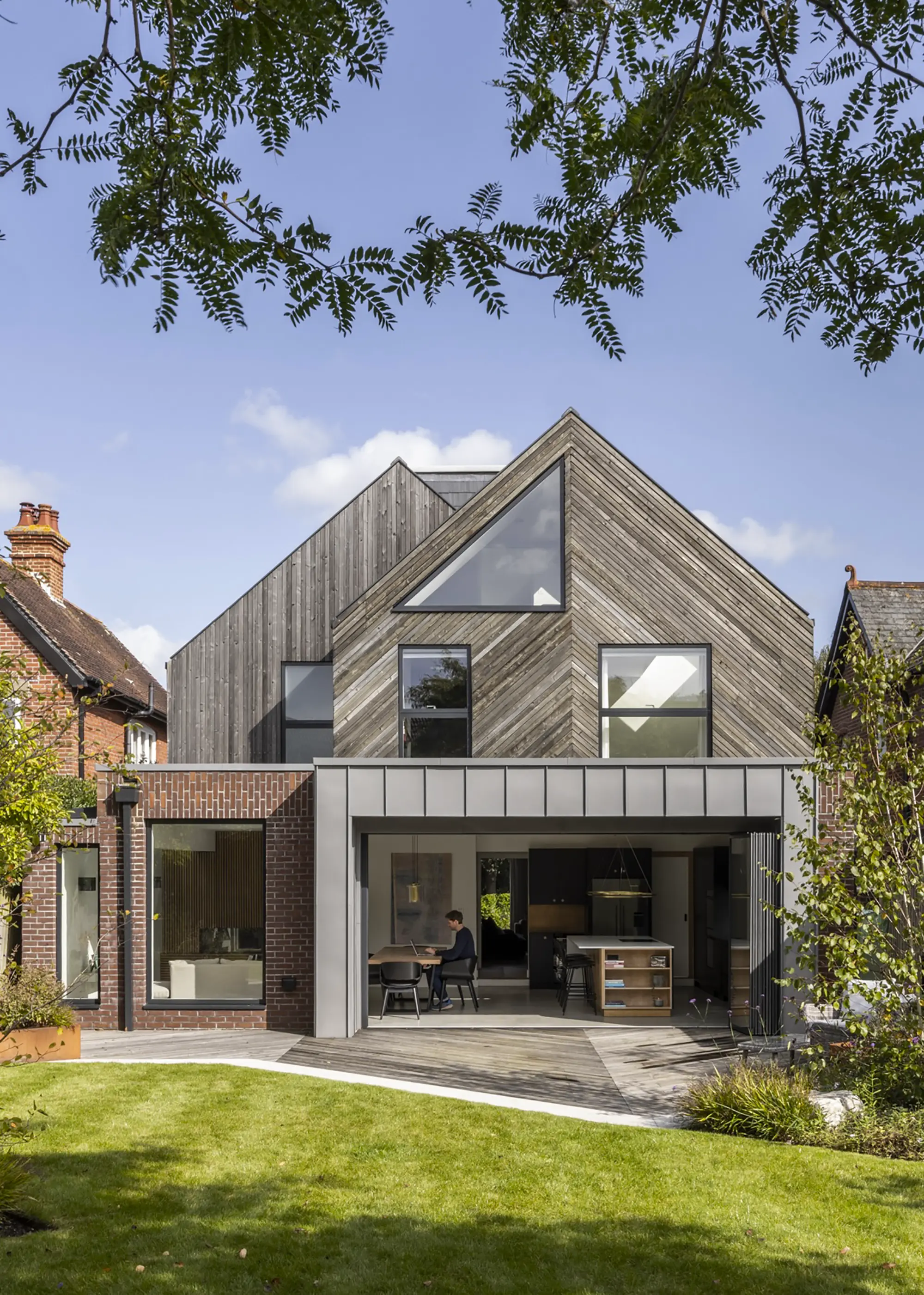 Contemporary SIPs Home with Angular Timber Cladding