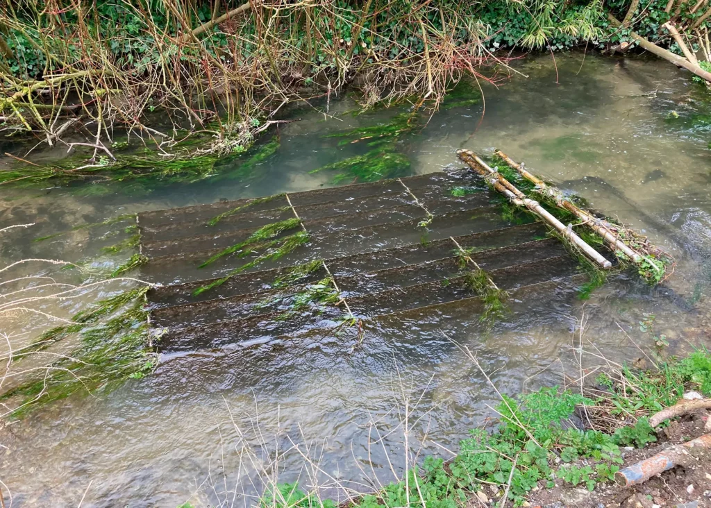 water source heat pumps installed in a chalk stream