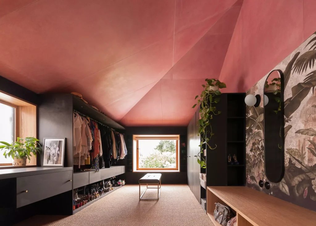 loft conversion design with pink roof