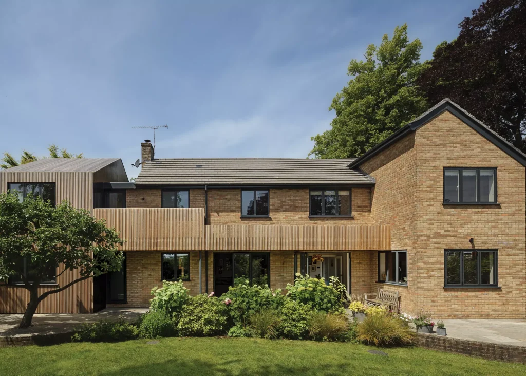 1970s brick home updated with modern timber clad extension