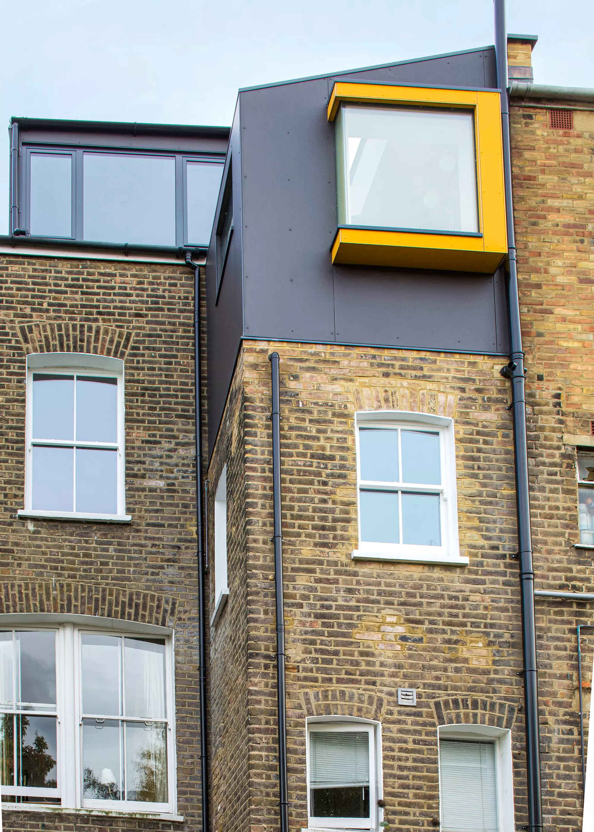 fibre cement extension with.yellow window 