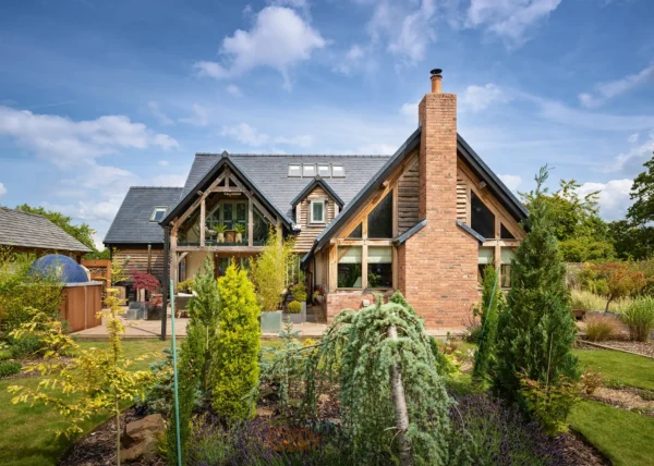 Welsh Oak Frame cottage-style home rear view