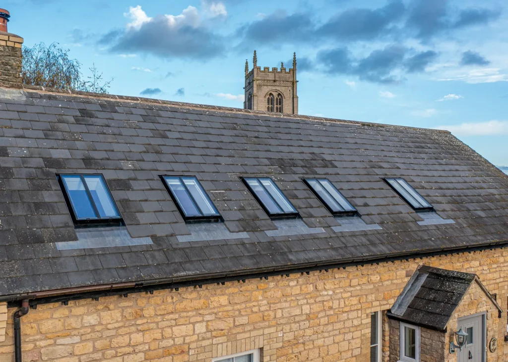 conservation rooflights on cottage