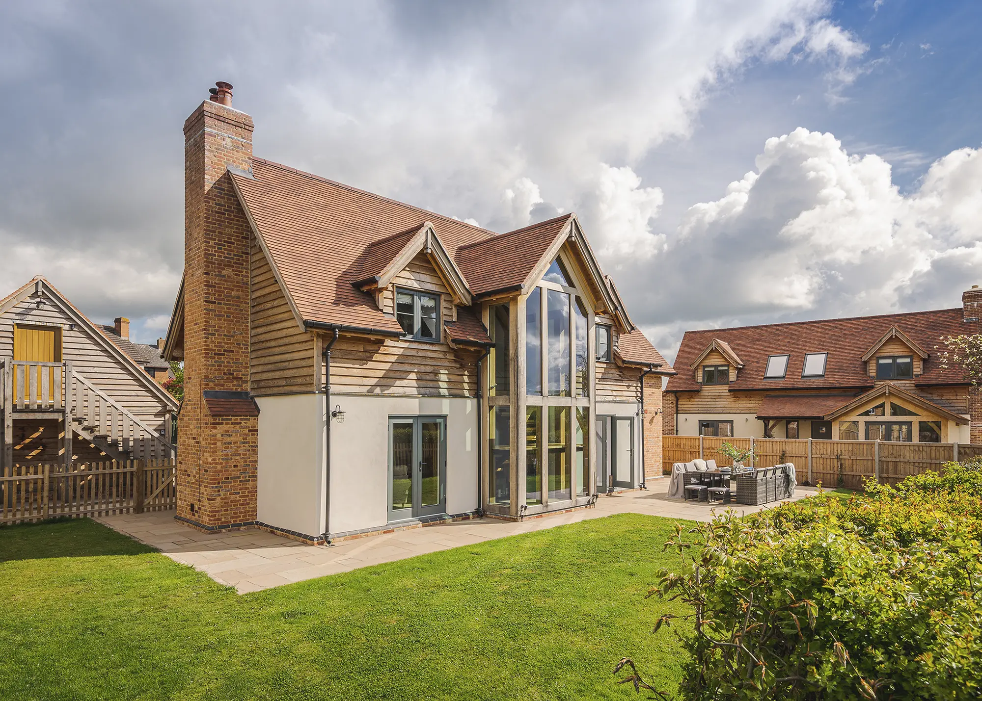 Oak Frame Self Build on a Custom Build Site