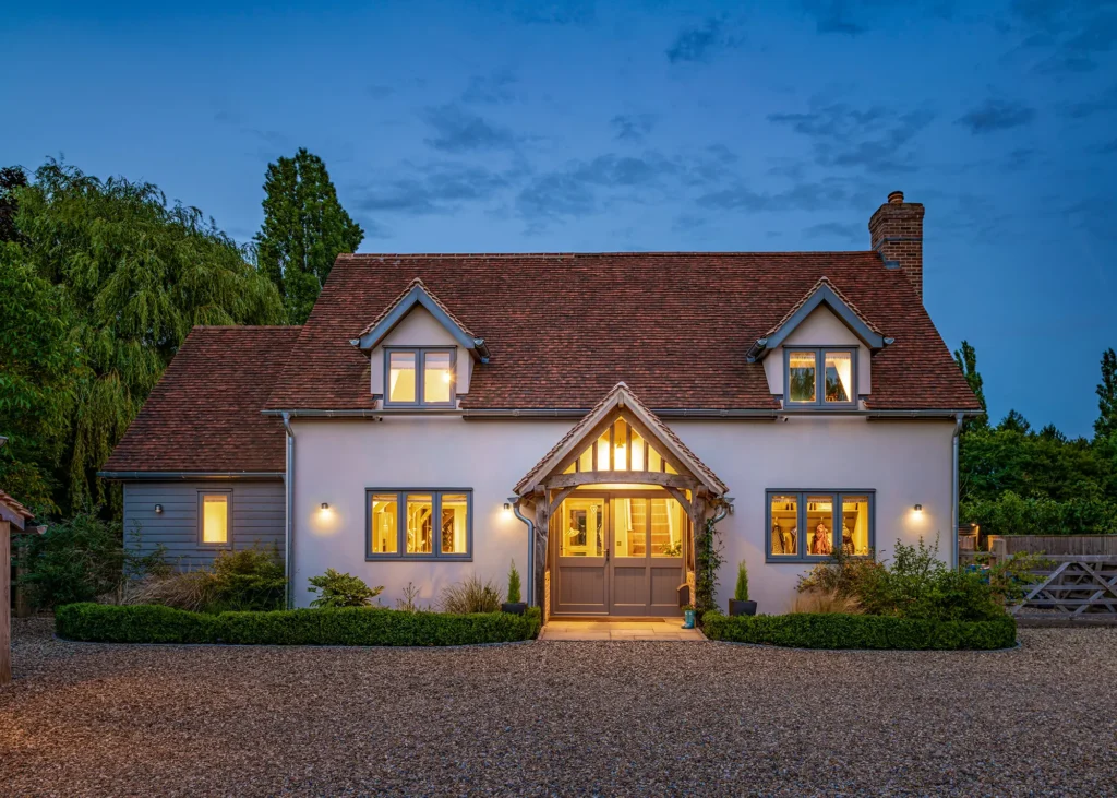 One-and-a-Half-Storey Oak Frame Home in the Essex Countryside