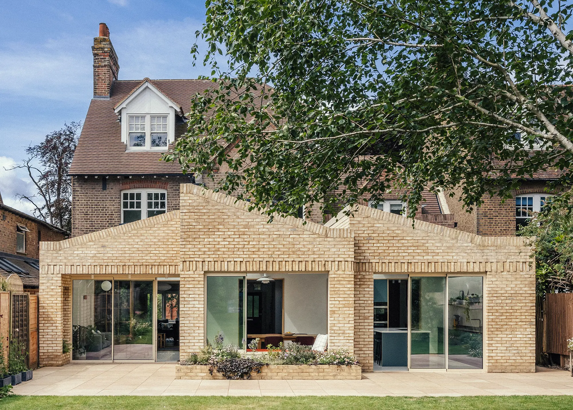 Pitched Roof Extension with a Handmade Brick Finish