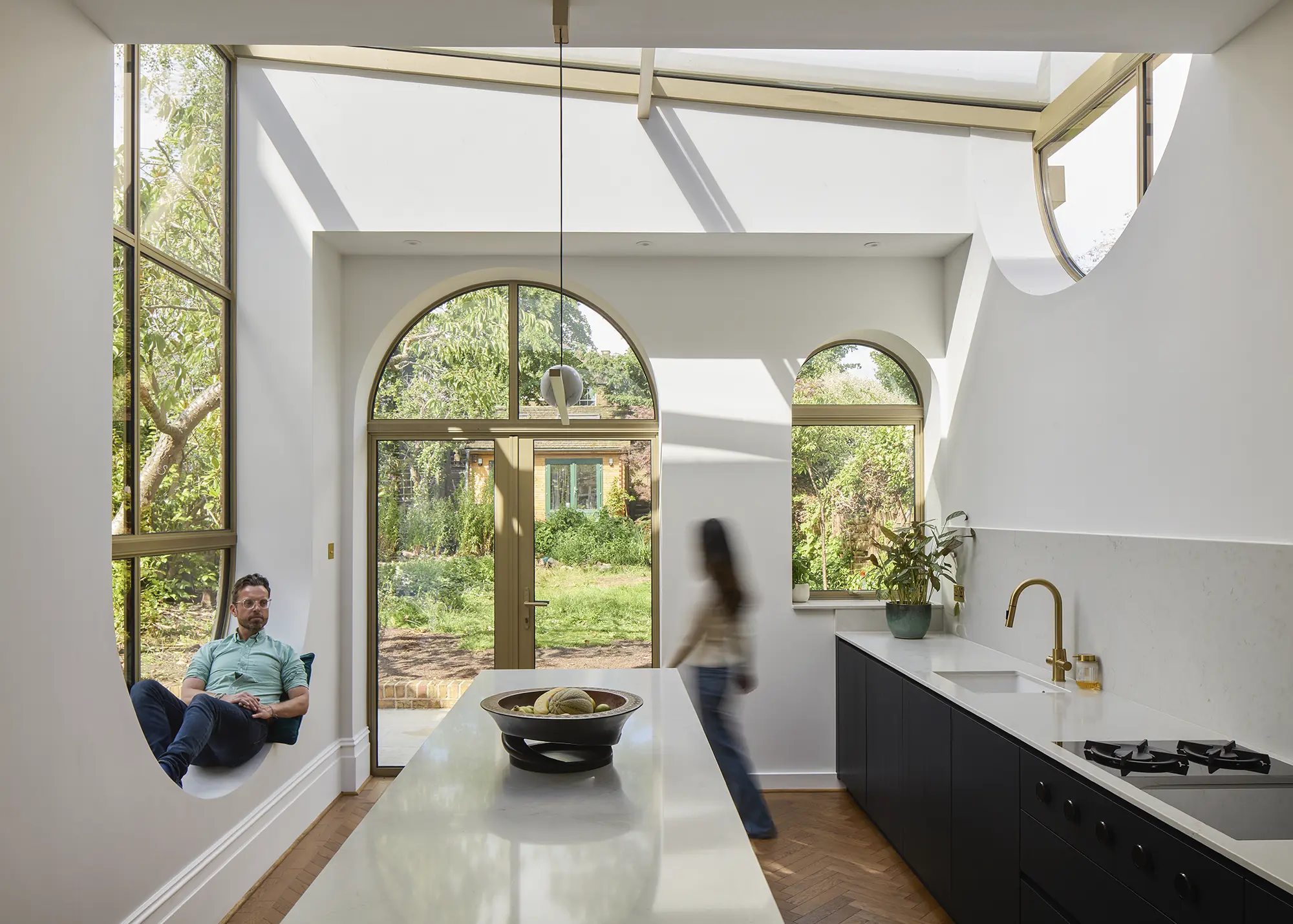 Unique Curved Window and Bespoke Brick Details
