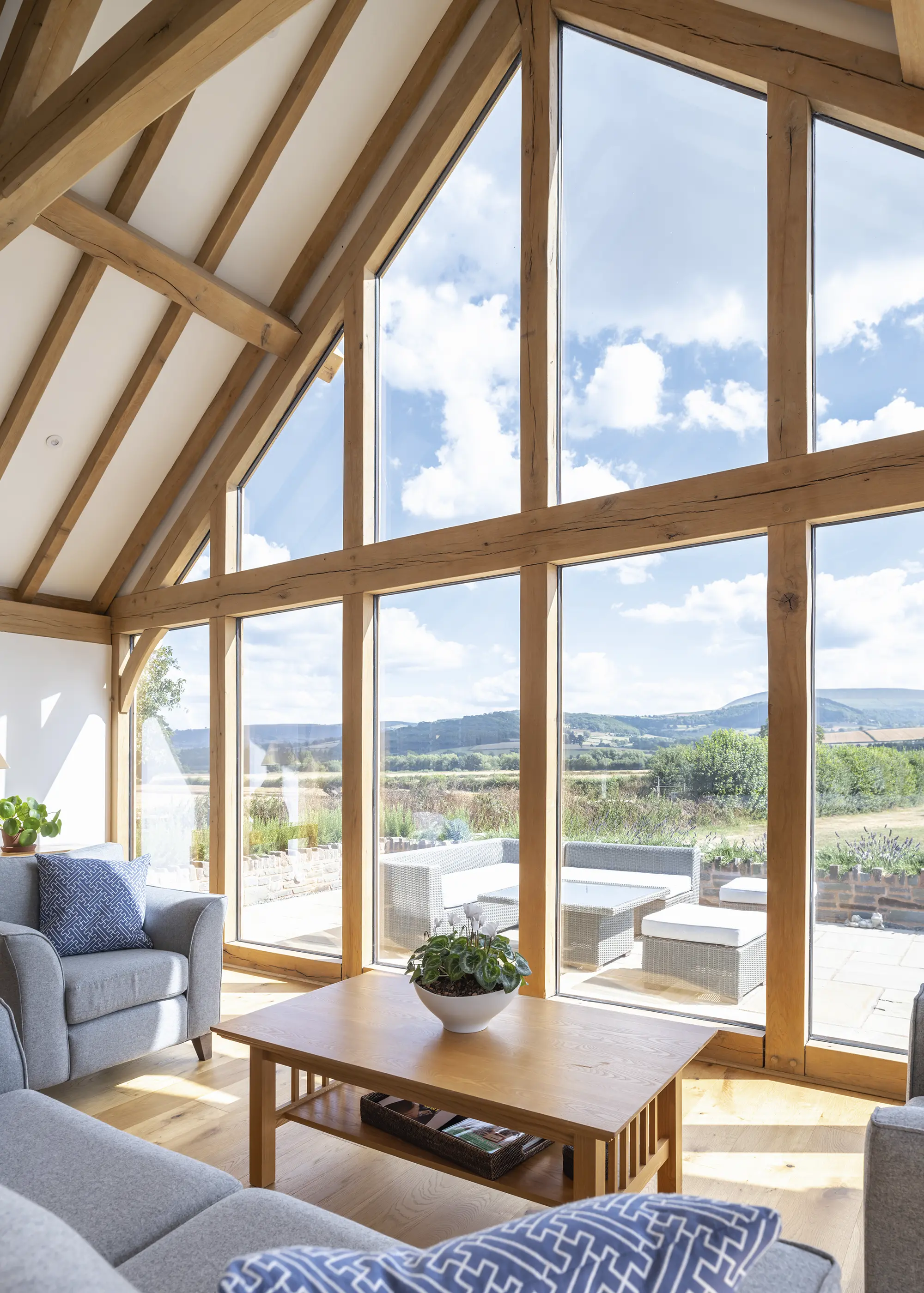 Striking Timber-Clad Oak Frame Home in the Welsh Countryside