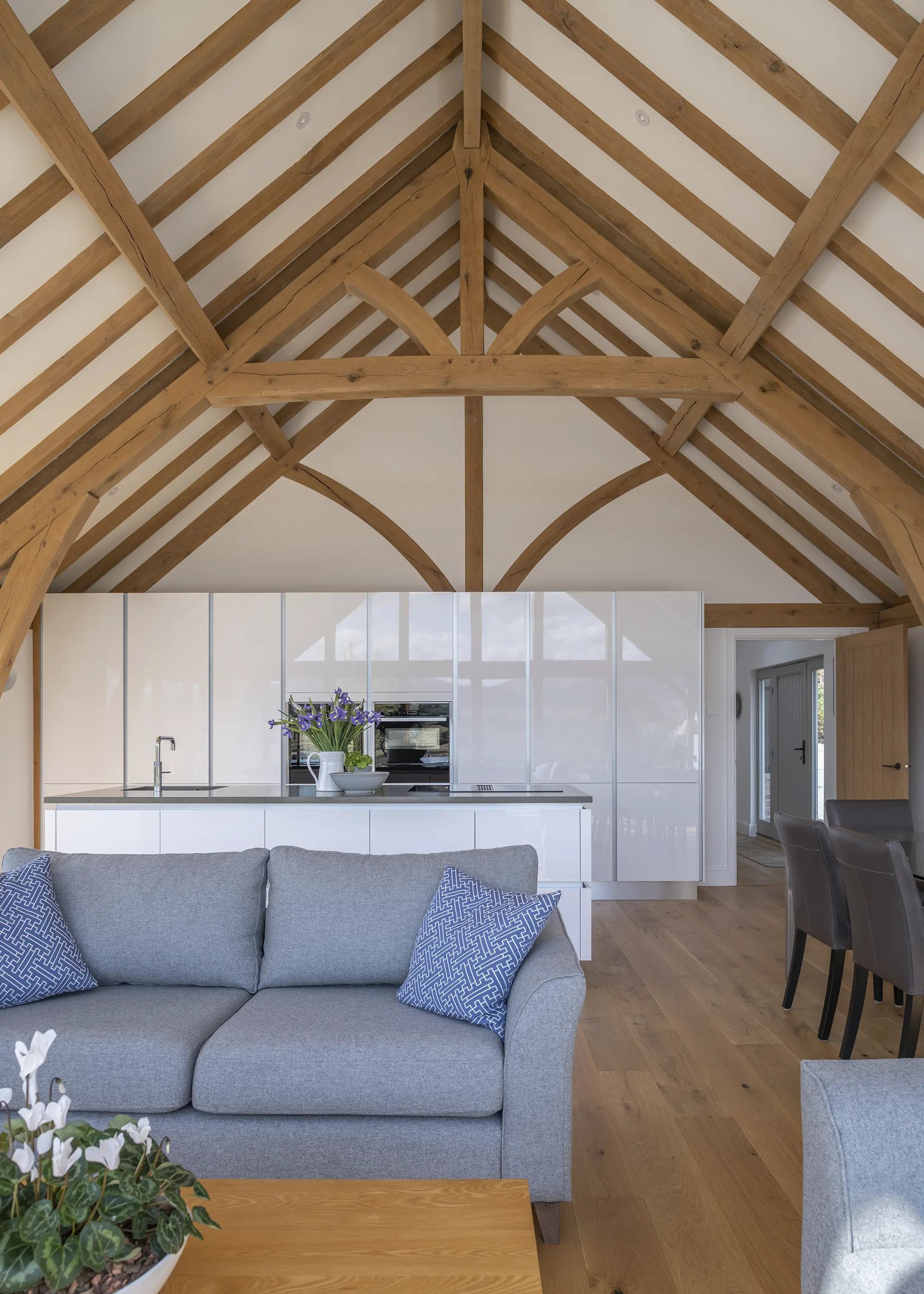 Striking Timber-Clad Oak Frame Home in the Welsh Countryside