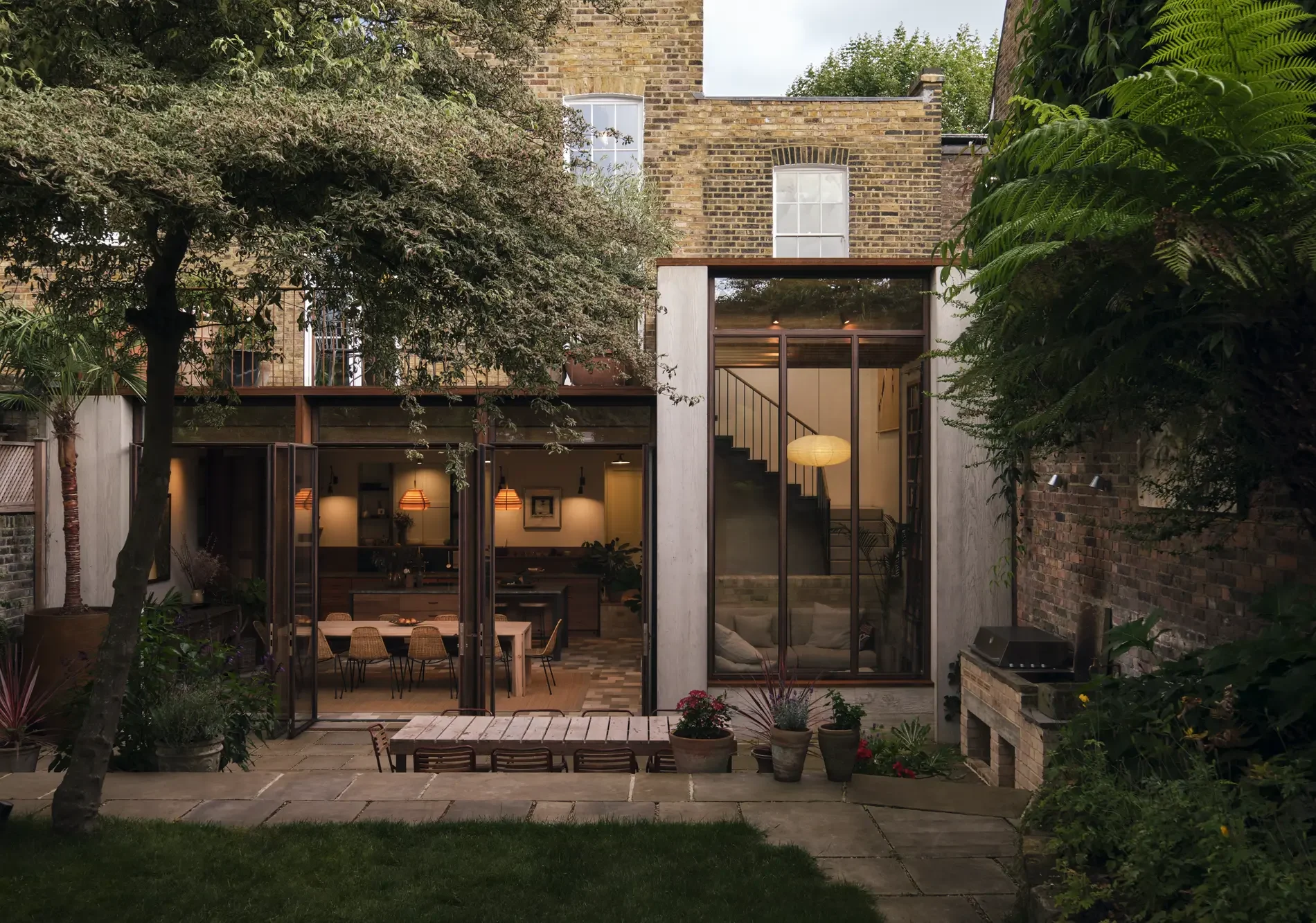 Victorian terraced house with a full glazed extension and rich interior scheme