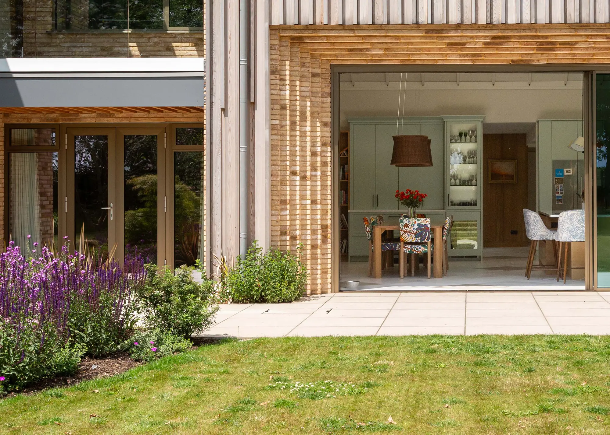 Use sliding doors to connect indoor and outdoor spaces