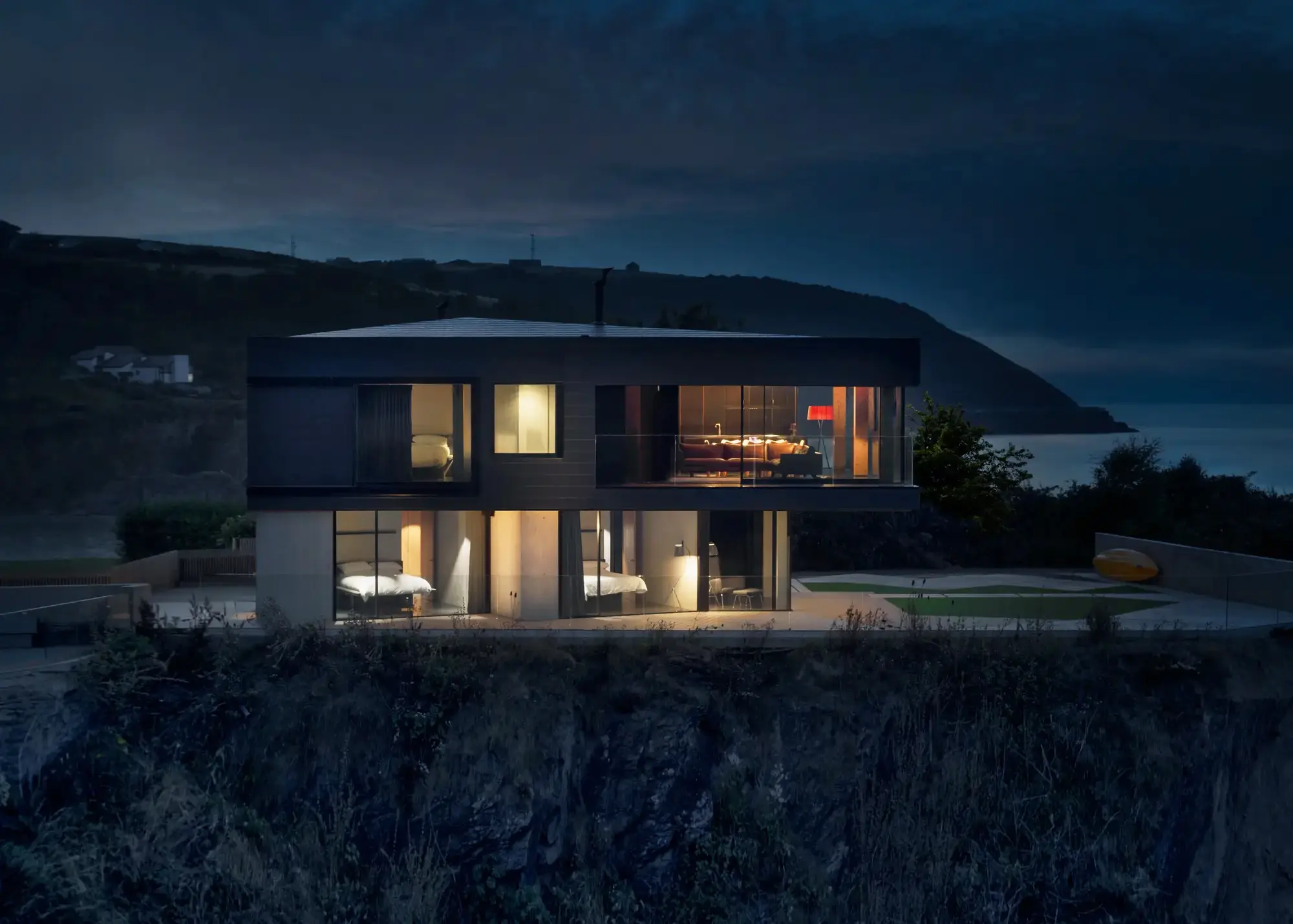 Striking new home in Wales with a spectacular cantilevered living space
