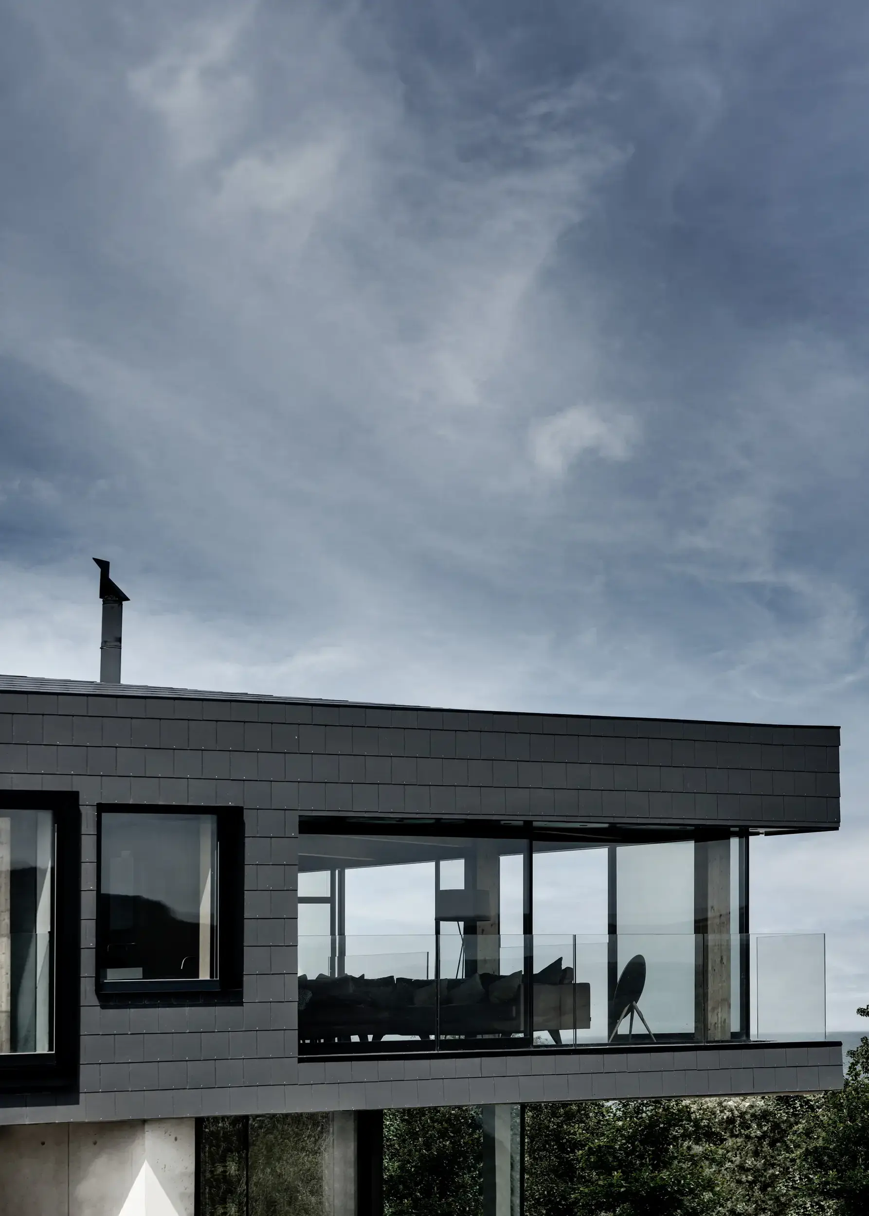 Striking new home in Wales with a spectacular cantilevered living space
