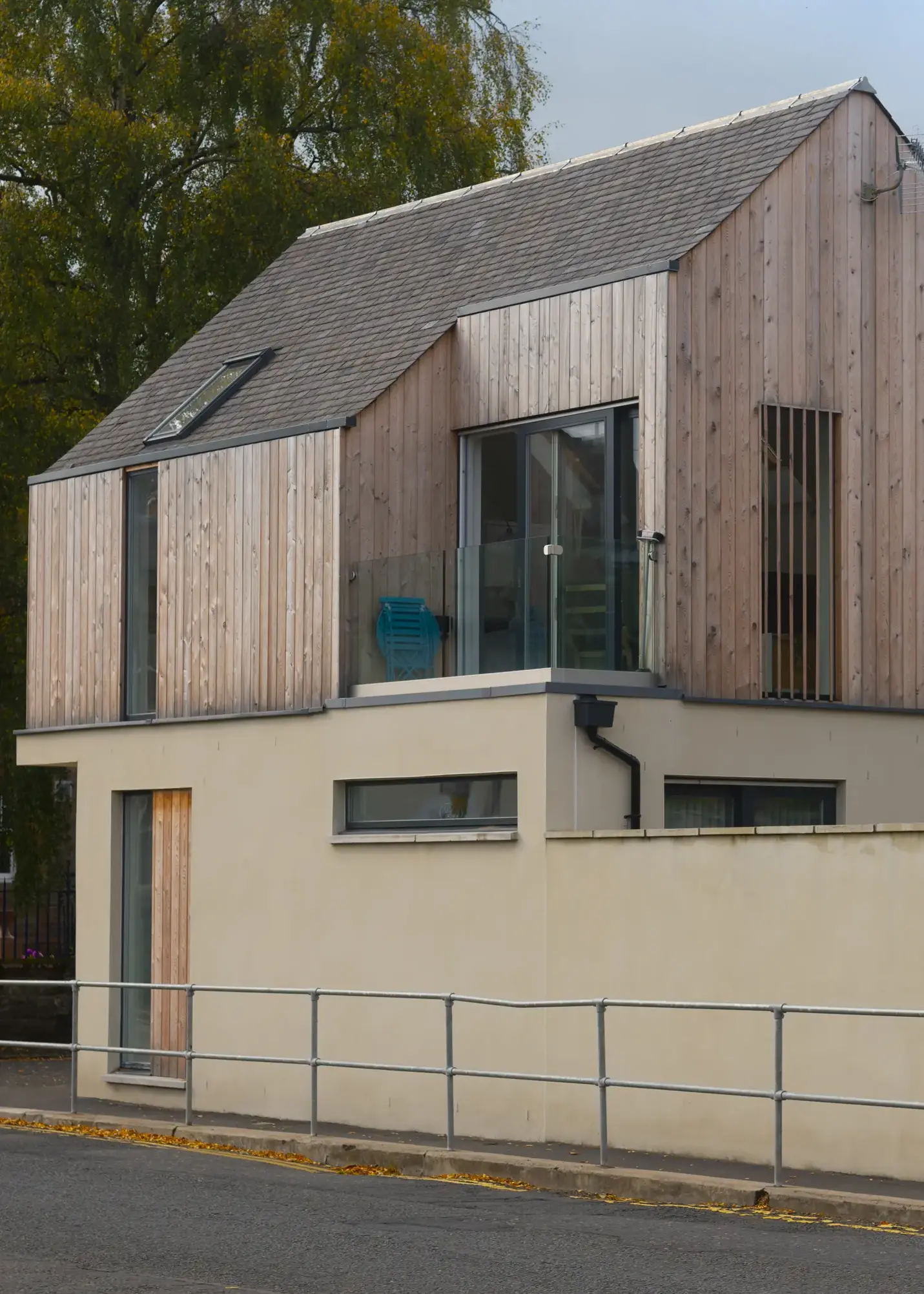 Compact timber frame self build with an upside down layout