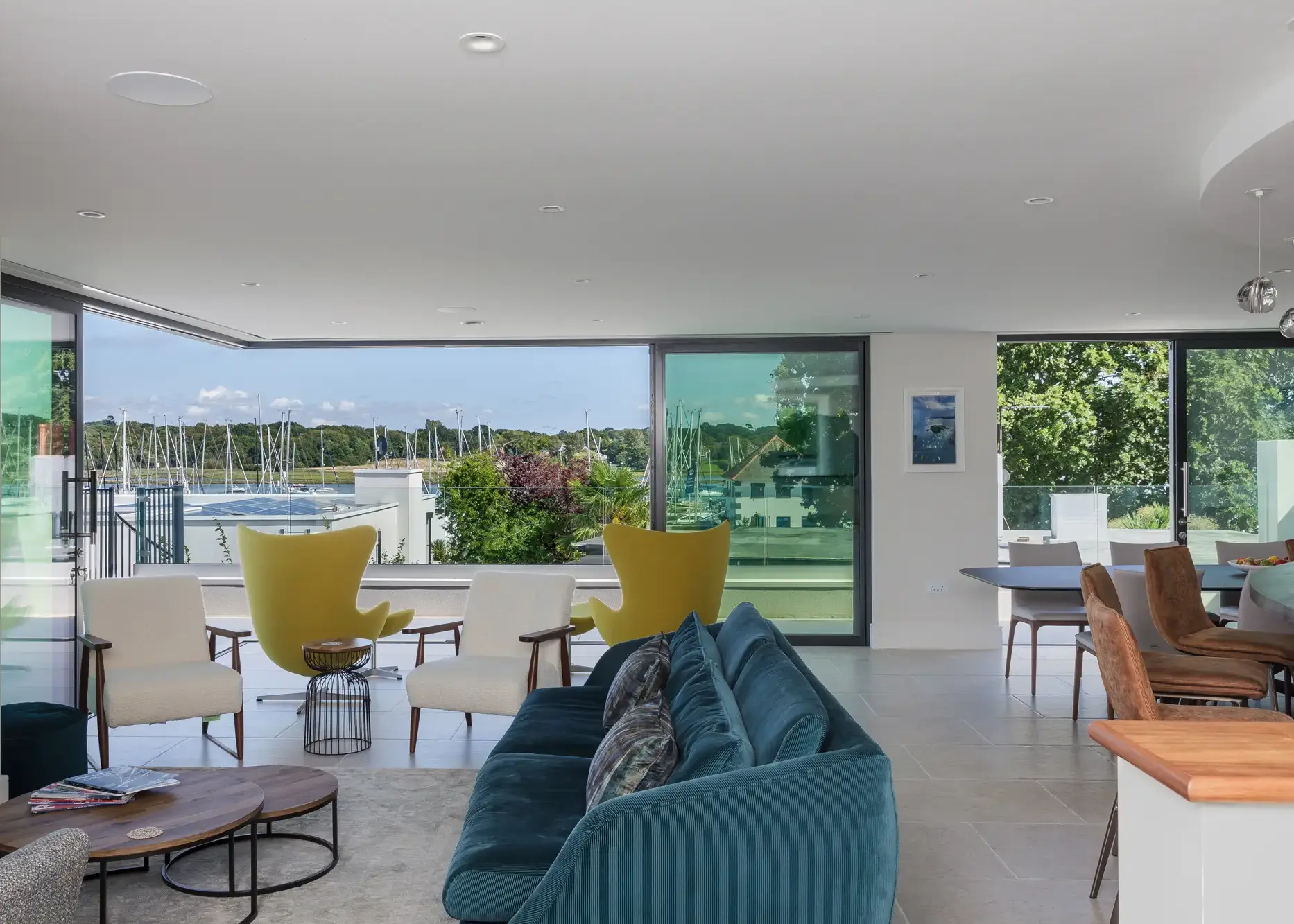Riverside ICF self build with an open-plan living space on the first floor