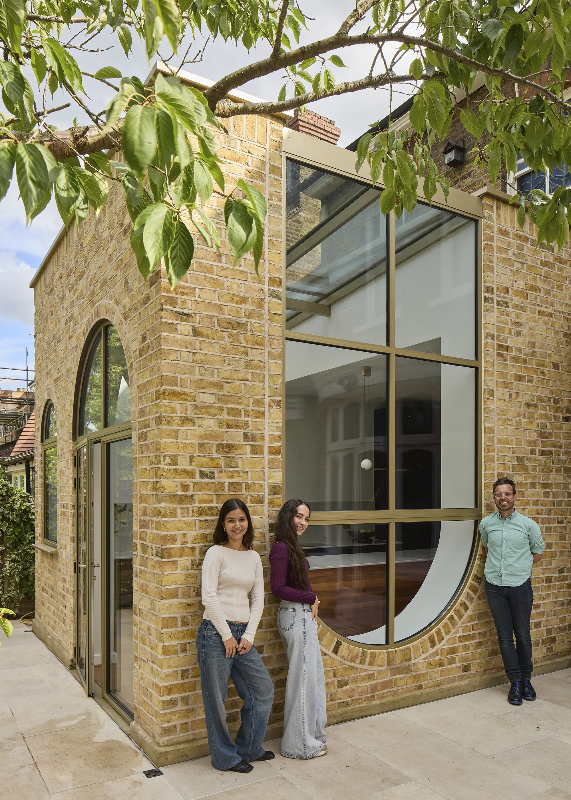 Kitchen Extension Idea with Curved Up-and-Over Glazing