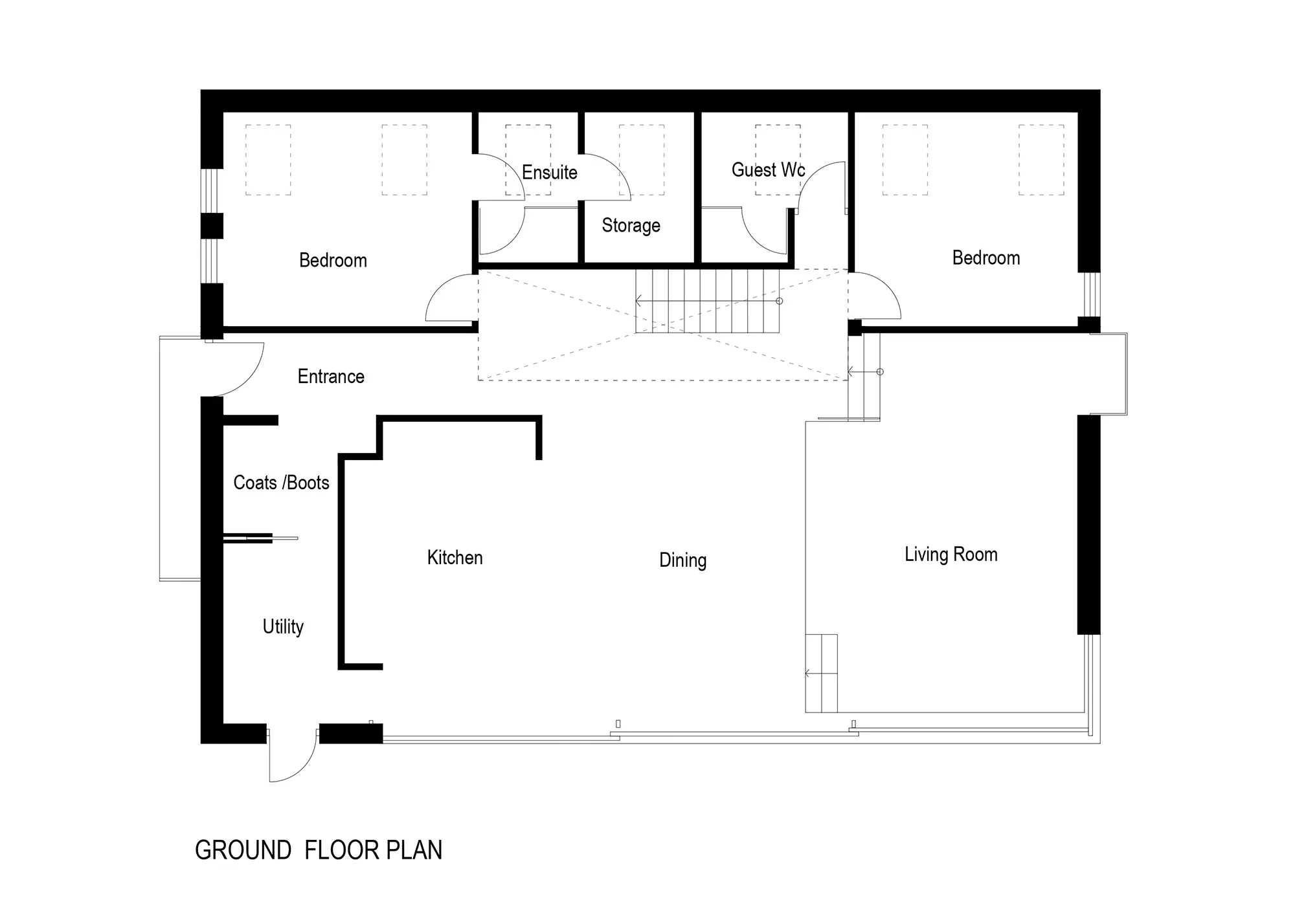 Four-Bedroom Bungalow Renovation in South London House Plans