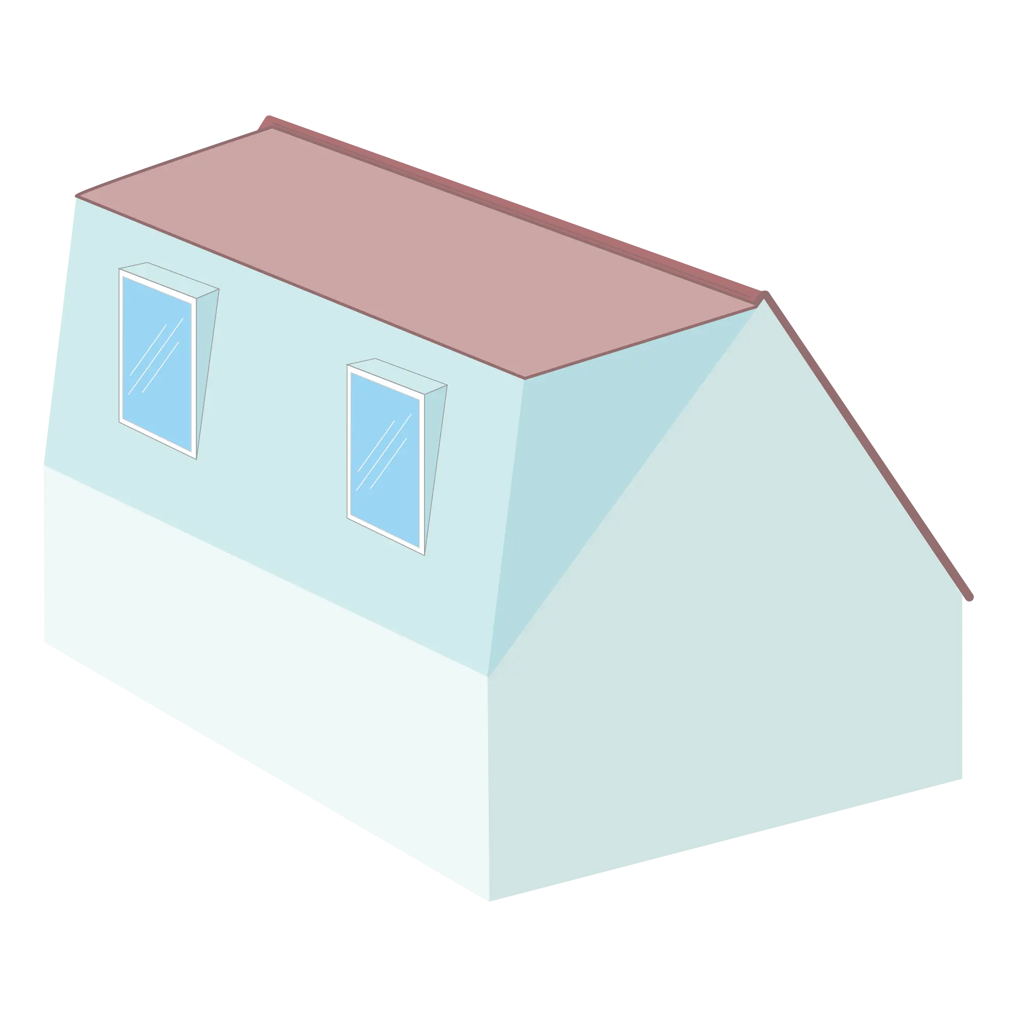 Mansard loft conversion graphic