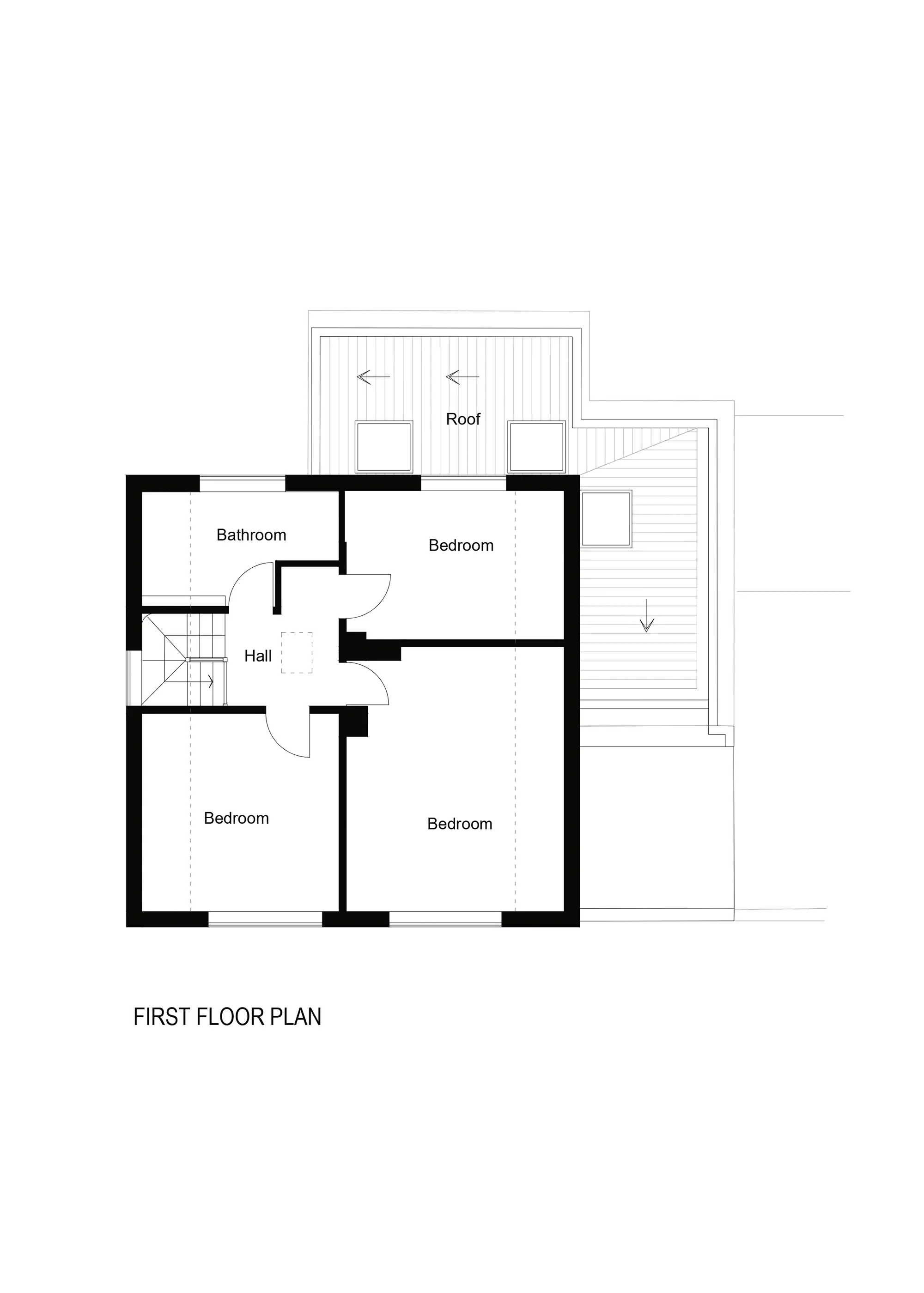 Four-Bedroom 1950s House Extension Floorplans