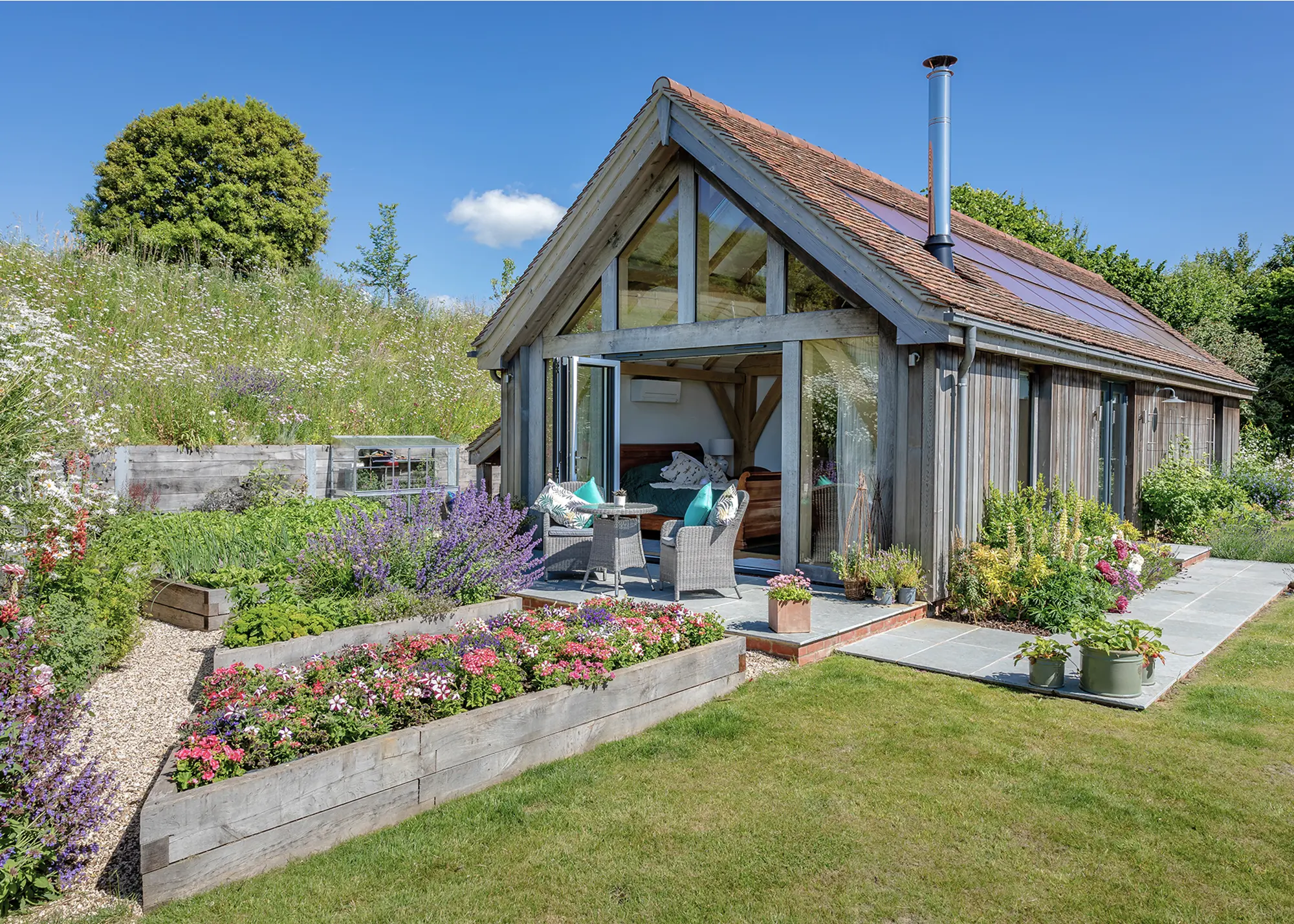 Derelict barn replaced with an efficient & sustainable oak frame granny annexe
