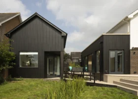 Garage conversion turned into a spacious timber-clad annexe