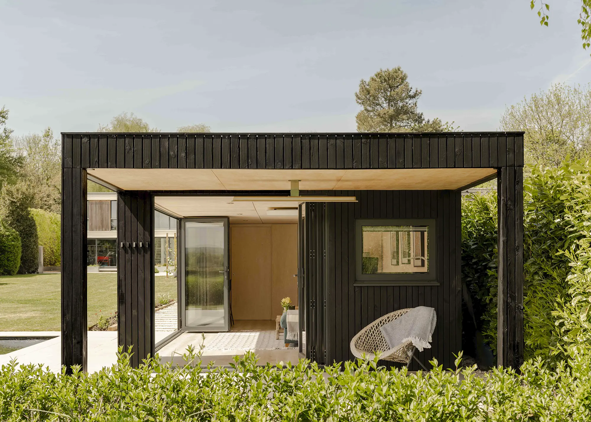 Prefabricated & efficient pool house outbuilding