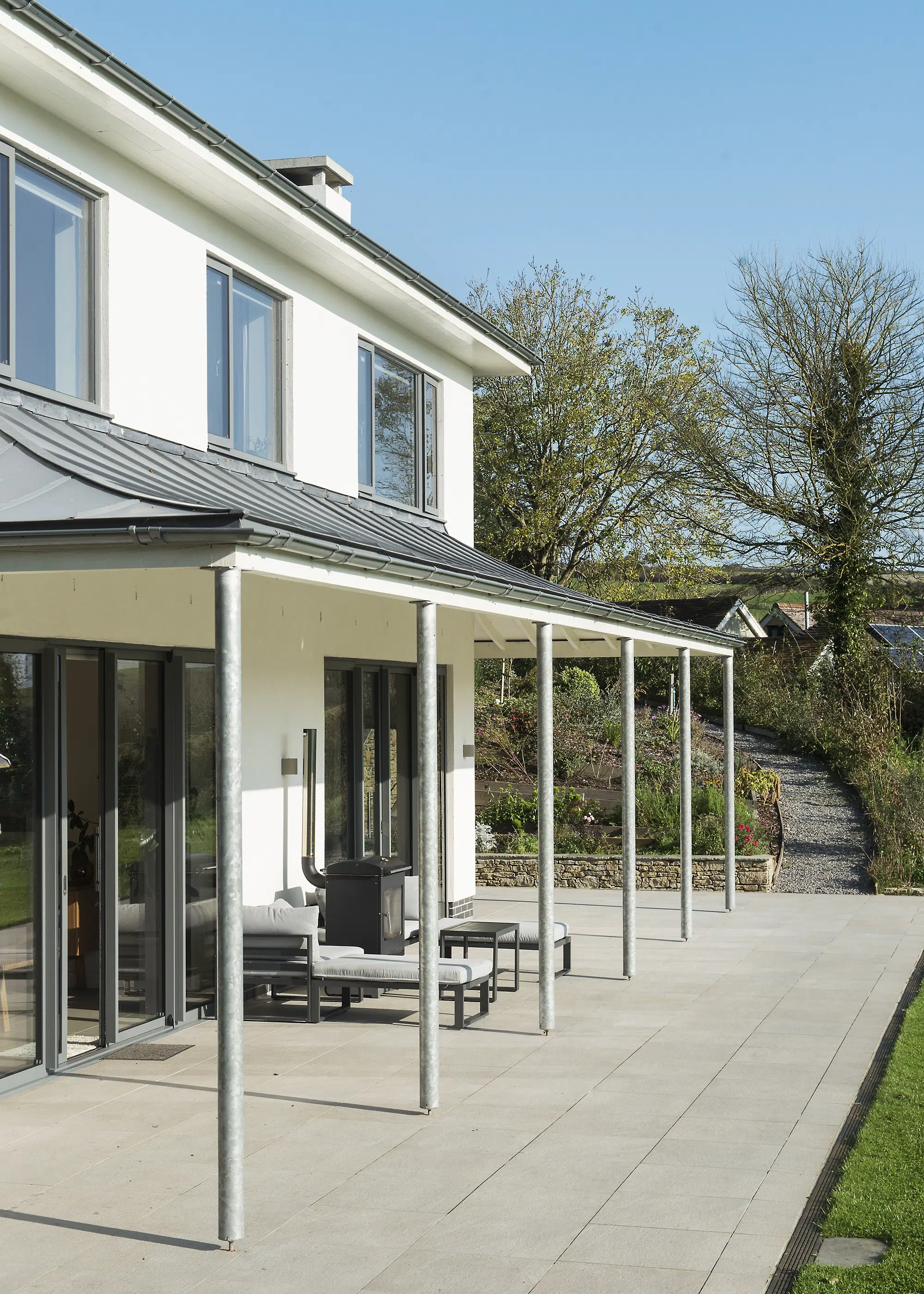 Spectacular, Low-Energy Replacement Home Built on a Sloping Plot in Devon