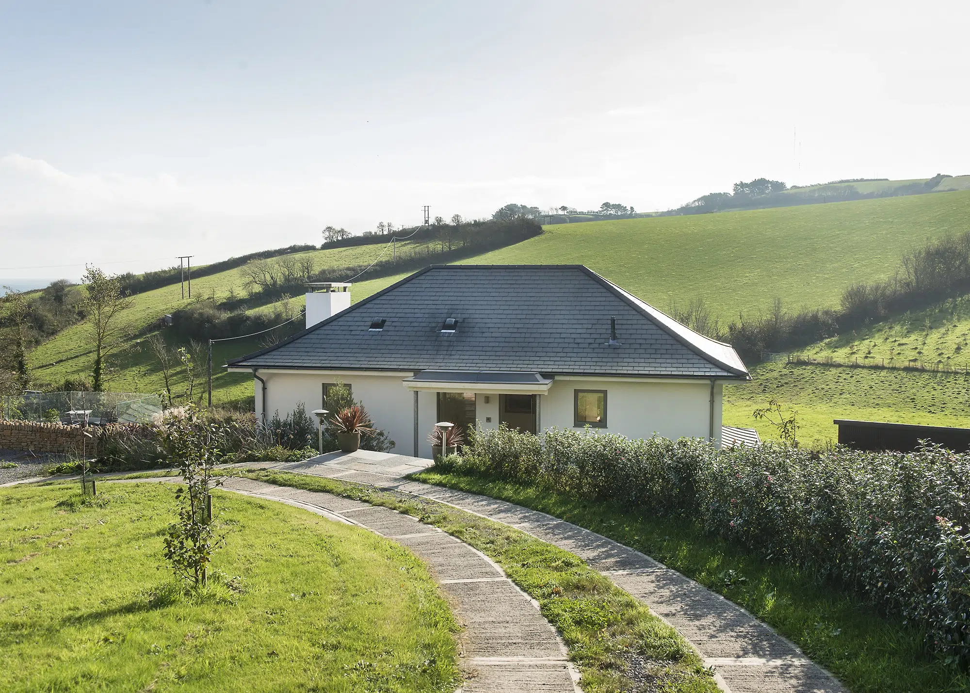 Spectacular, Low-Energy Replacement Home Built on a Sloping Plot in Devon