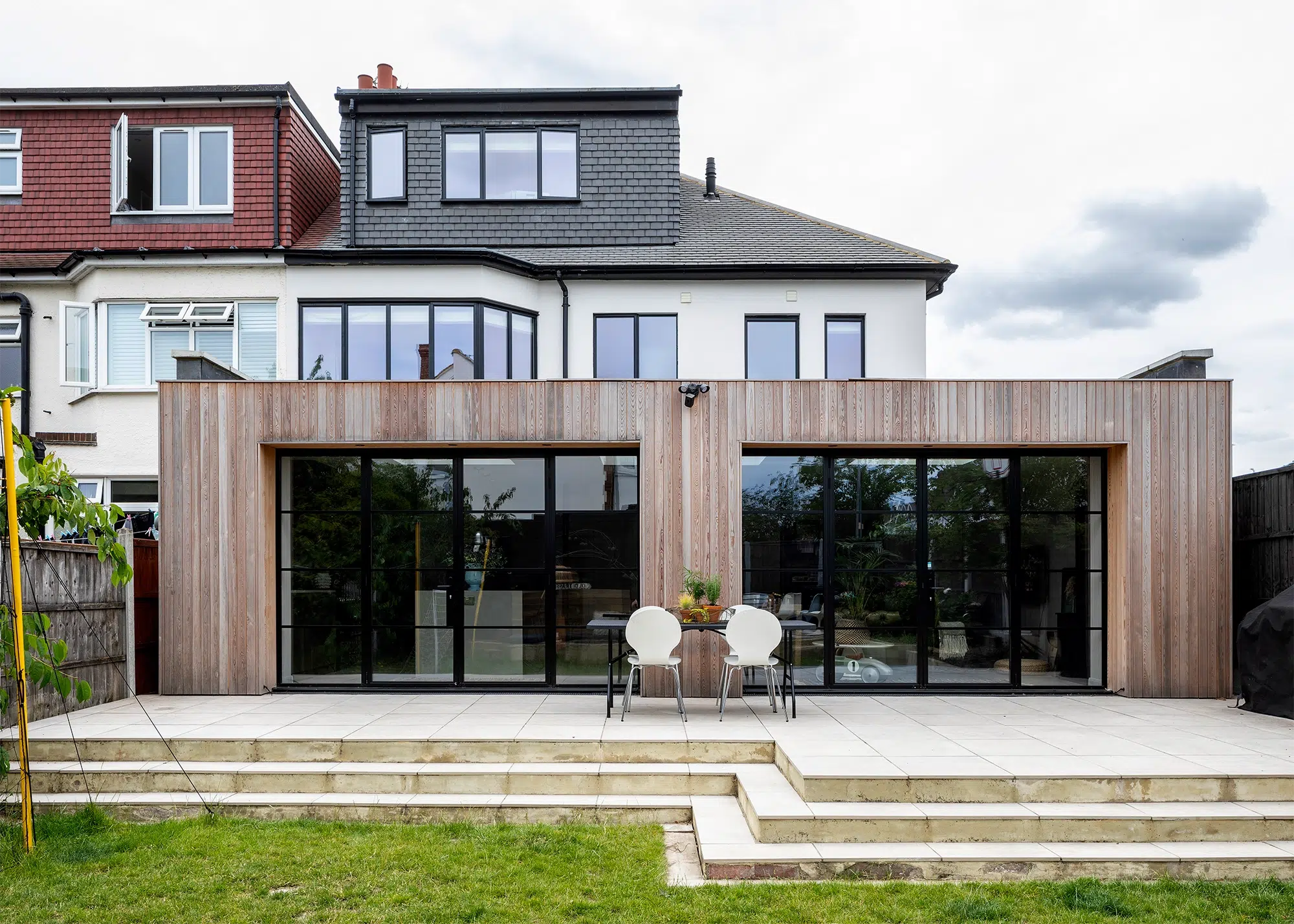 1930s Semi-Detached House in East London Opened Up with a Timber-Clad Extension