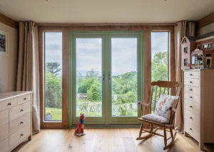 Oak Frame Upside-Down House Overlooking the Welsh Countryside