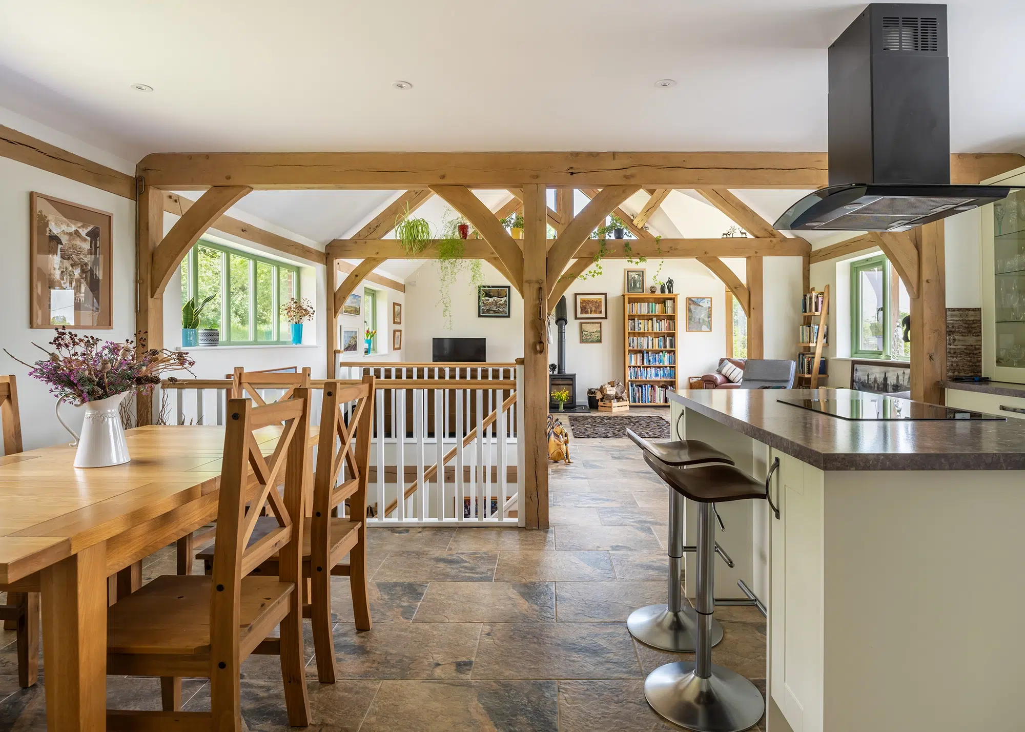 Oak Frame Upside-Down House Overlooking the Welsh Countryside