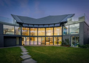 standout curved self build in Cornwall designed to maximise daylight