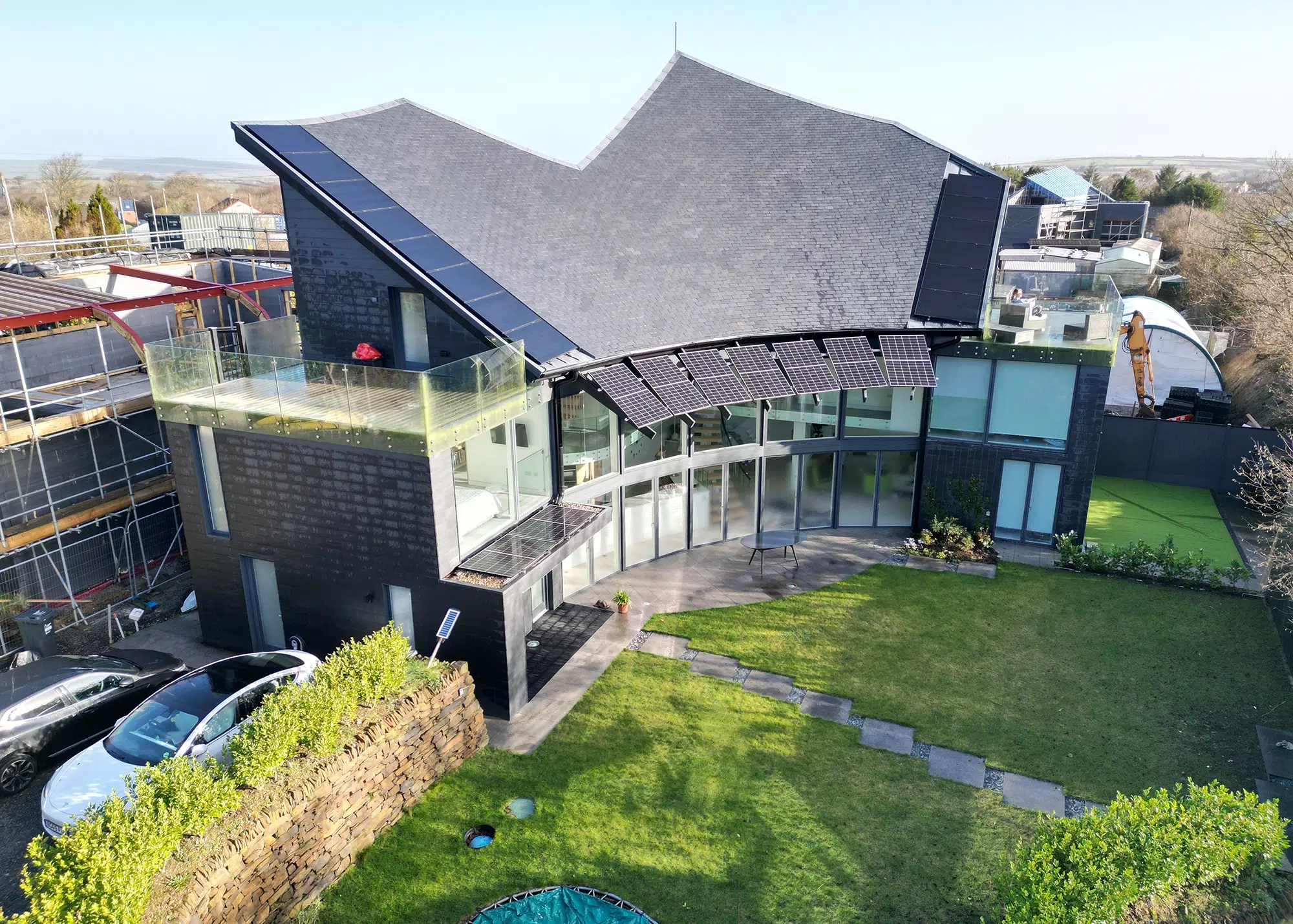 standout curved self build in Cornwall designed to maximise daylight