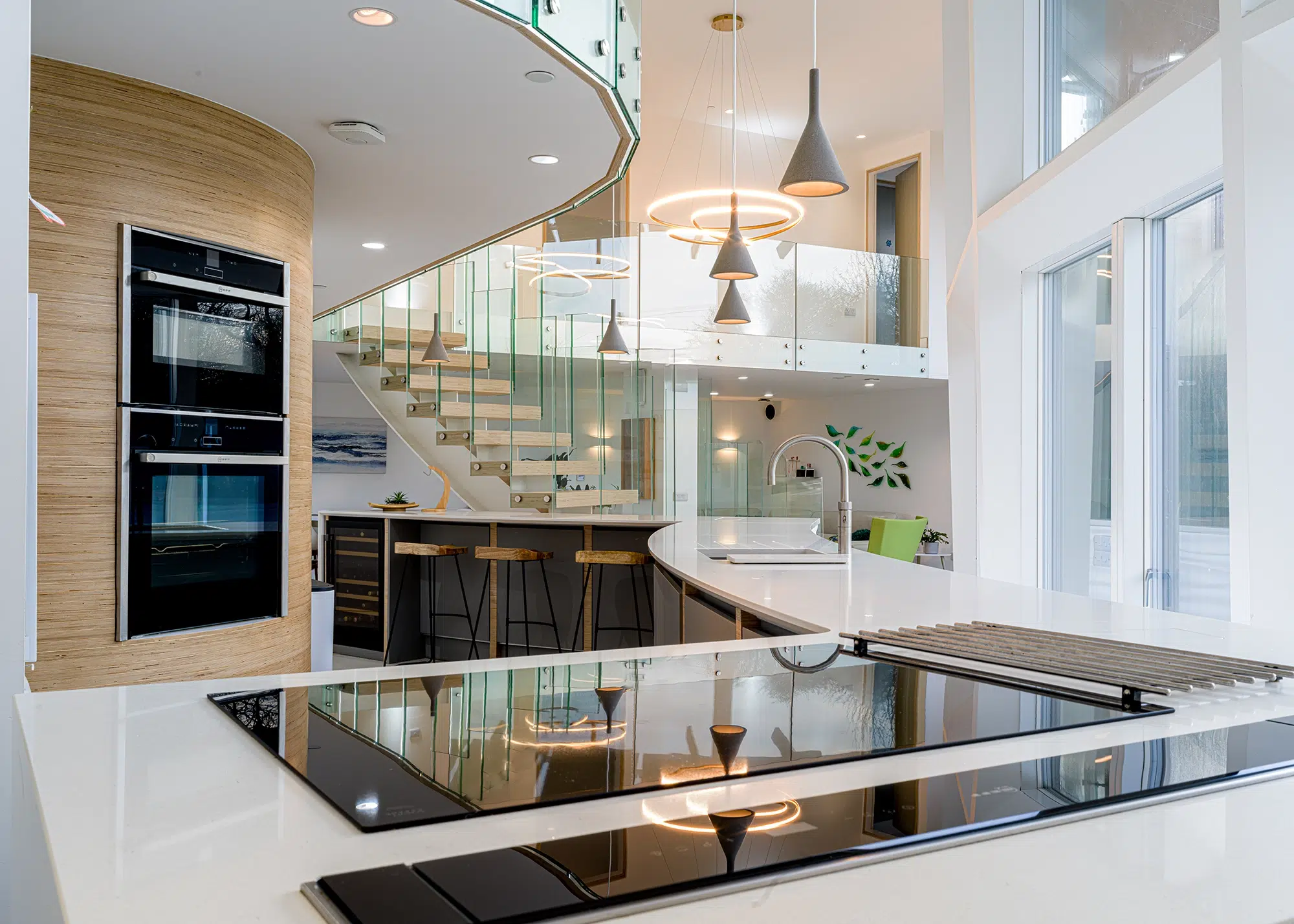 standout curved self build in Cornwall designed to maximise daylight